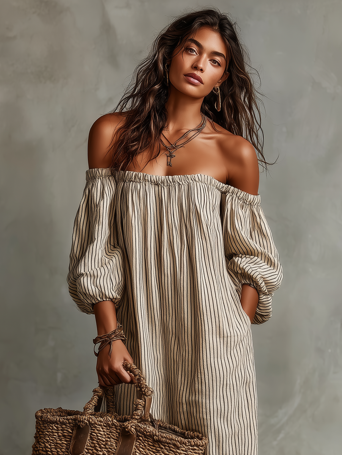 Elena | Flowing Off-Shoulder Maxi Dress