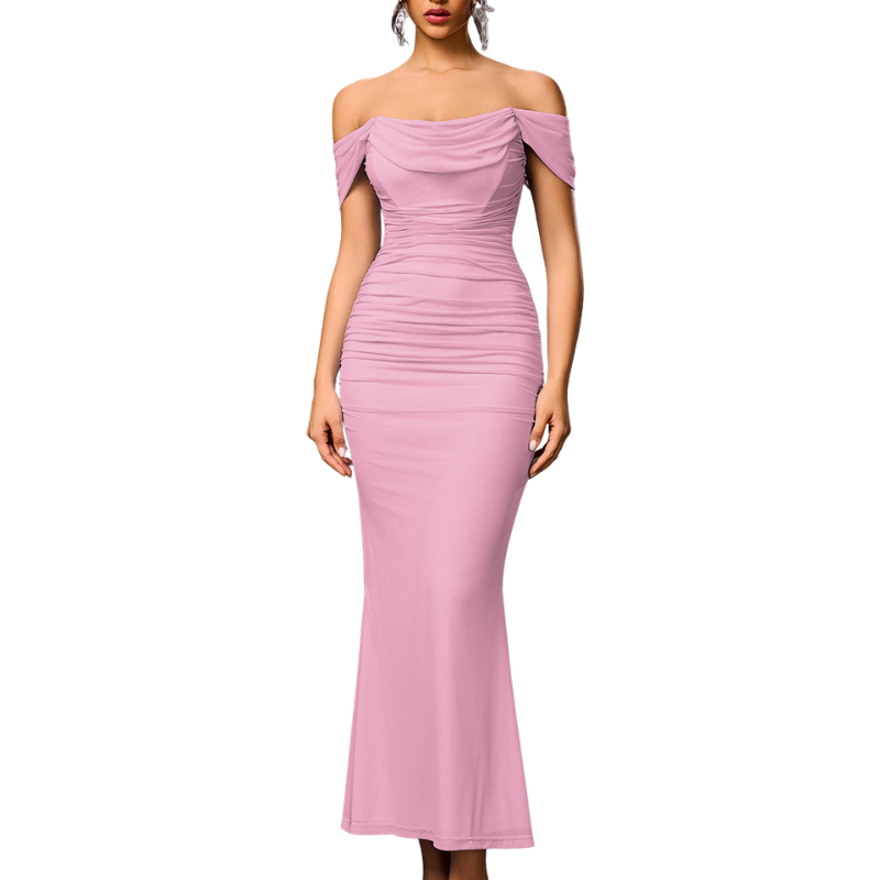 PRIMROSE™ – Stylish One-Shoulder Corset Mesh Dress