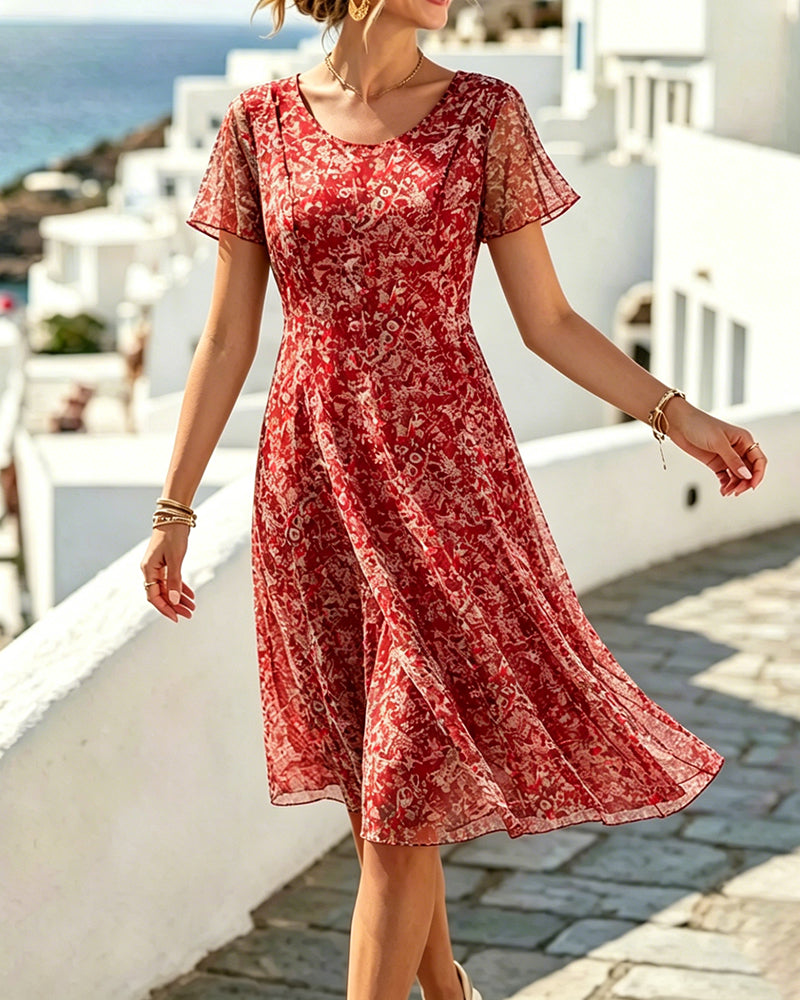 Ana | Loose & Light Floral Midi Dress