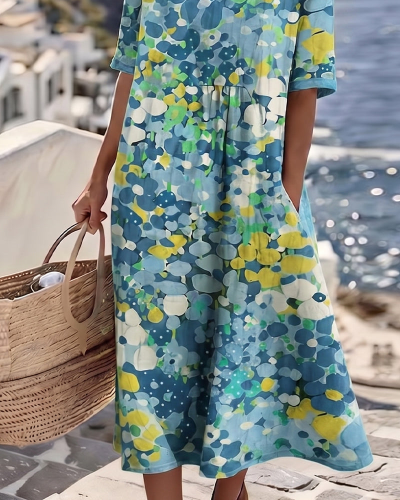 Elena | Loose & Light Floral Midi Dress