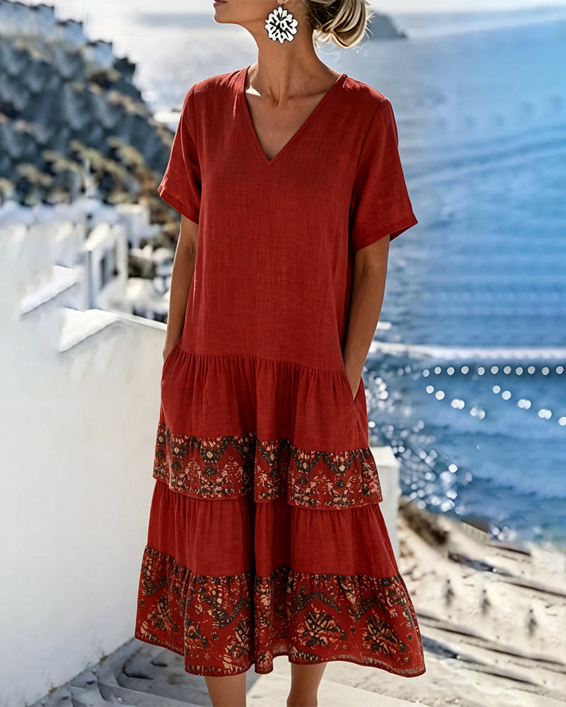 Martina | Loose & Light Floral Midi Dress