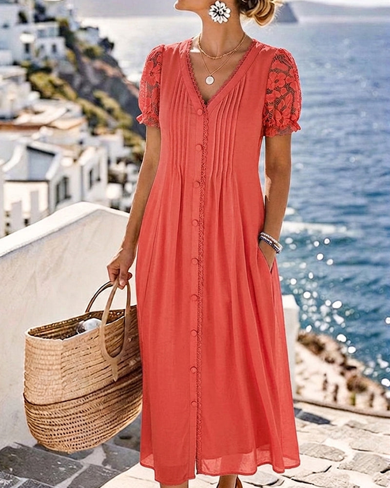 Sara | Loose & Light Floral Midi Dress