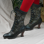 Willow - Victorian Elegance Mid-Calf Boots