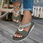 Felicity | Flat Sandals with Metal Buckle