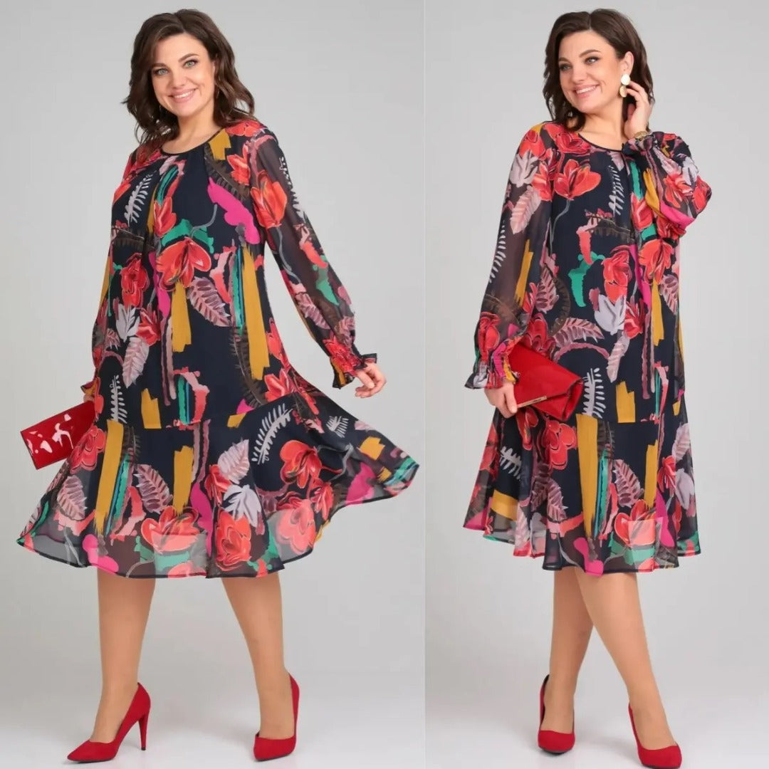 Floravine™ | Modern Floral Dress