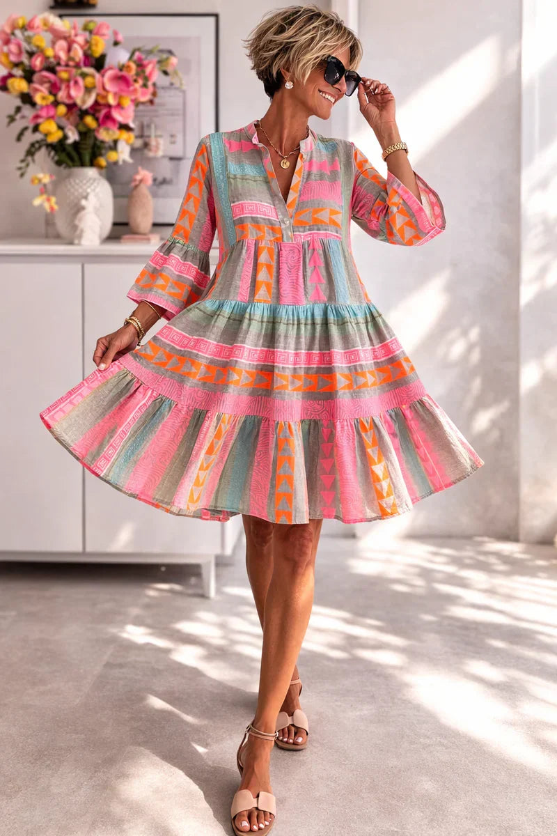 NOVA | Vibrant Midi Dress Breezy Comfort Weekend Style
