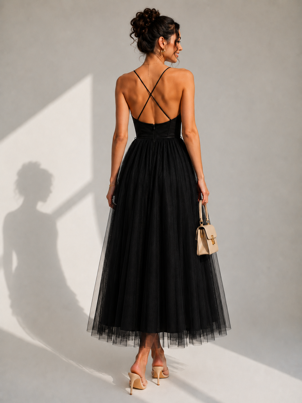 ELVENA™ | Cinched Waist Midi Dress