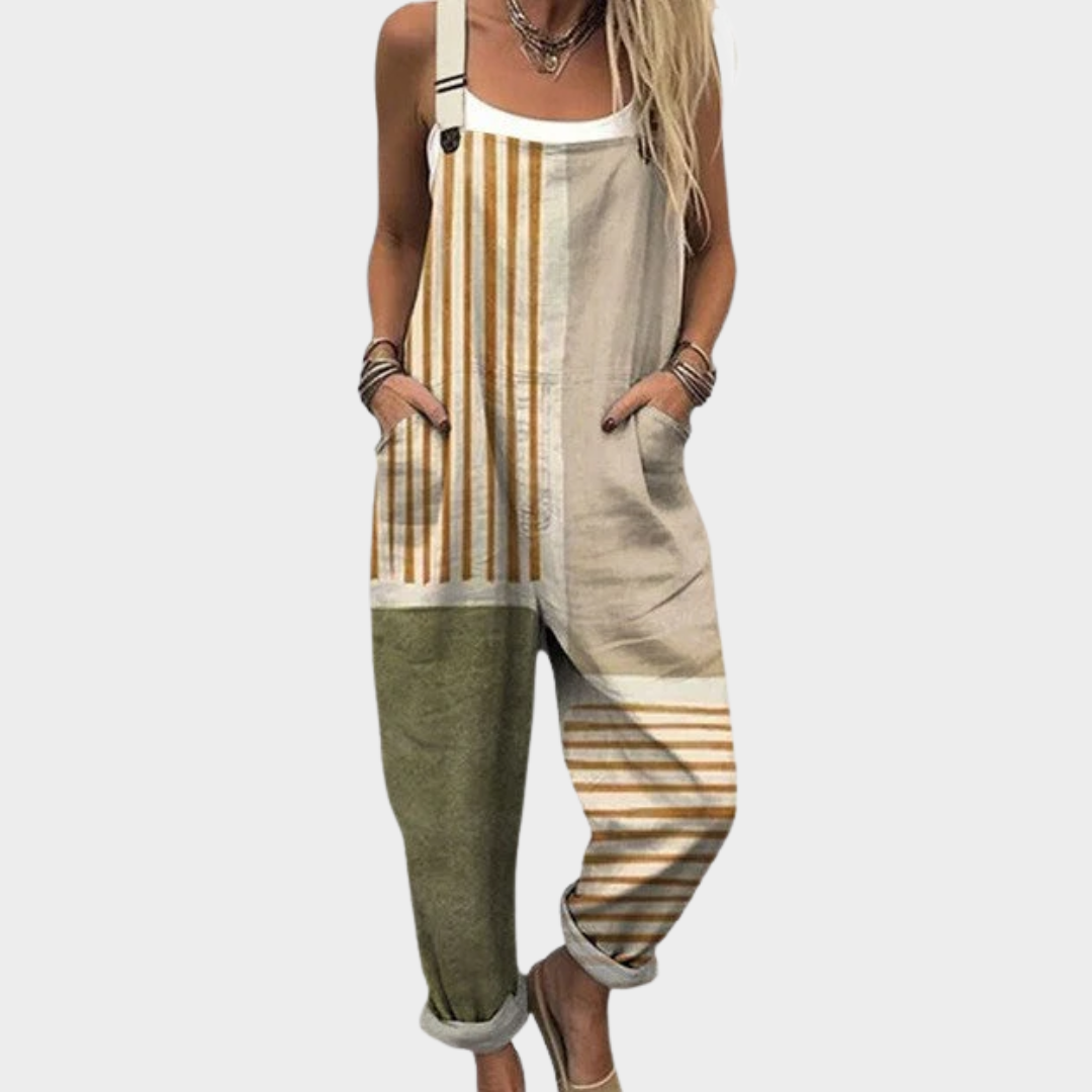 Women's Printed Relaxed Fit Dungarees