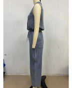 Rosalia |  Sleeveless Denim Jumpsuits