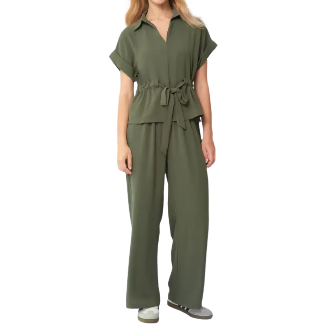 NELLE™ – Relaxed Collared Wide Leg Co-ord