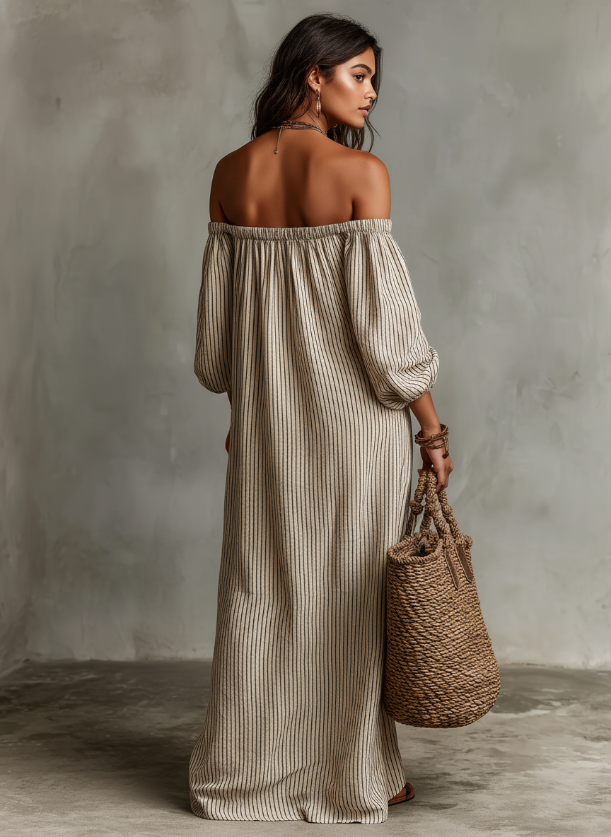 Elena | Flowing Off-Shoulder Maxi Dress
