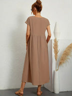 ELVENA™ | Breathable White Midi Dress