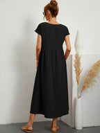 ELVENA™ | Breathable White Midi Dress