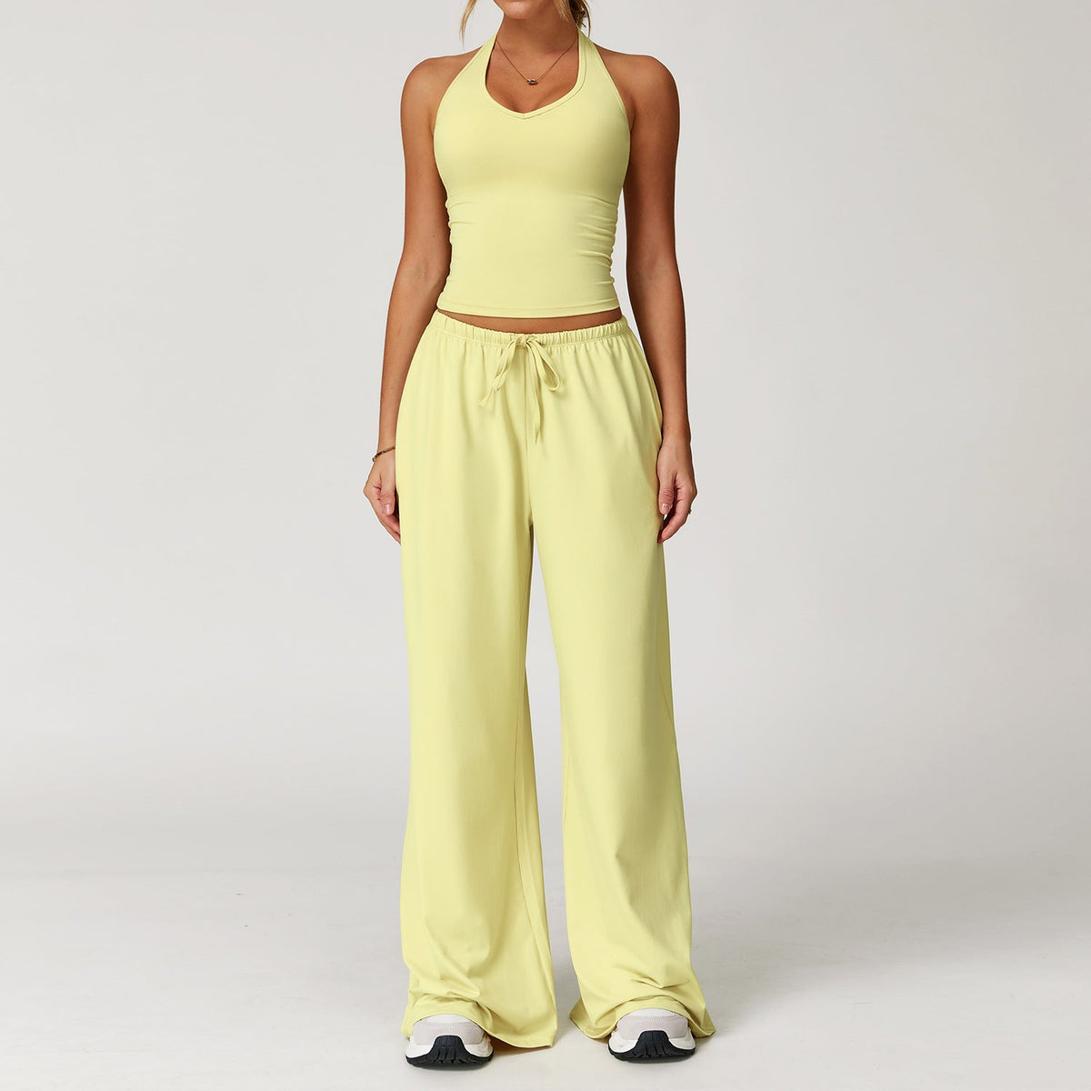 DINGDING™ - Casual Crop Tank Top and Wide Leg Pants Set