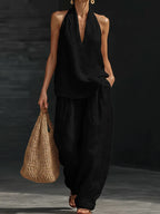 Zoe | Sleeveless Top and Wide Pants