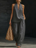 Zoe | Sleeveless Top and Wide Pants