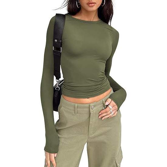 JIHYO™ - Casual Long Sleeve Round Neck Top