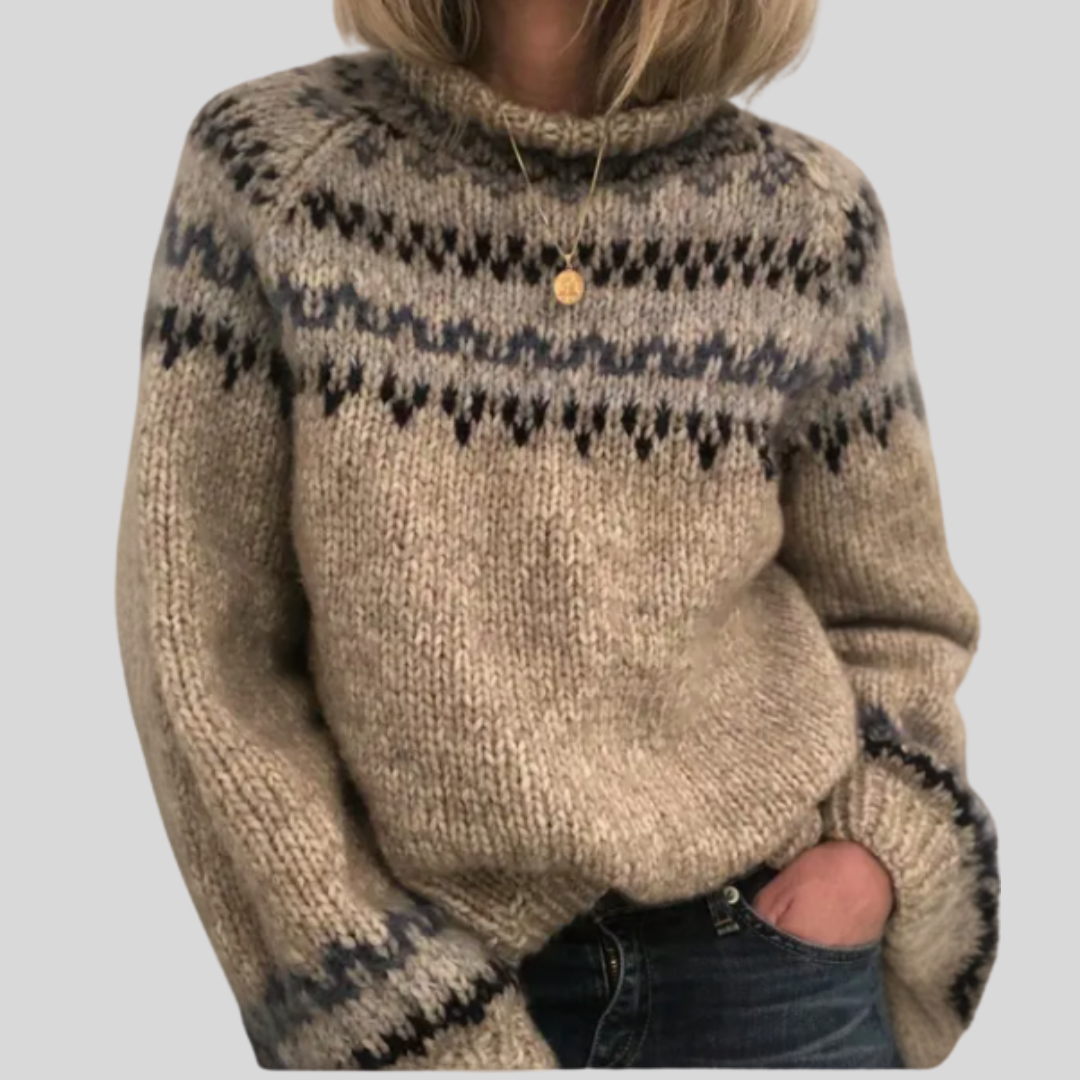 Women's Nordic Fair Isle Knit Sweater