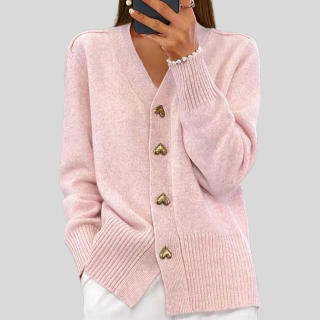 Miriam Tailored Knit Cardigan - Pink