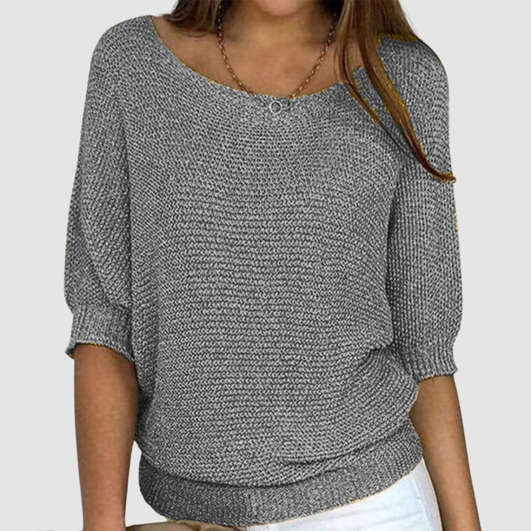 Cheyenne Knit Sweater - Gray