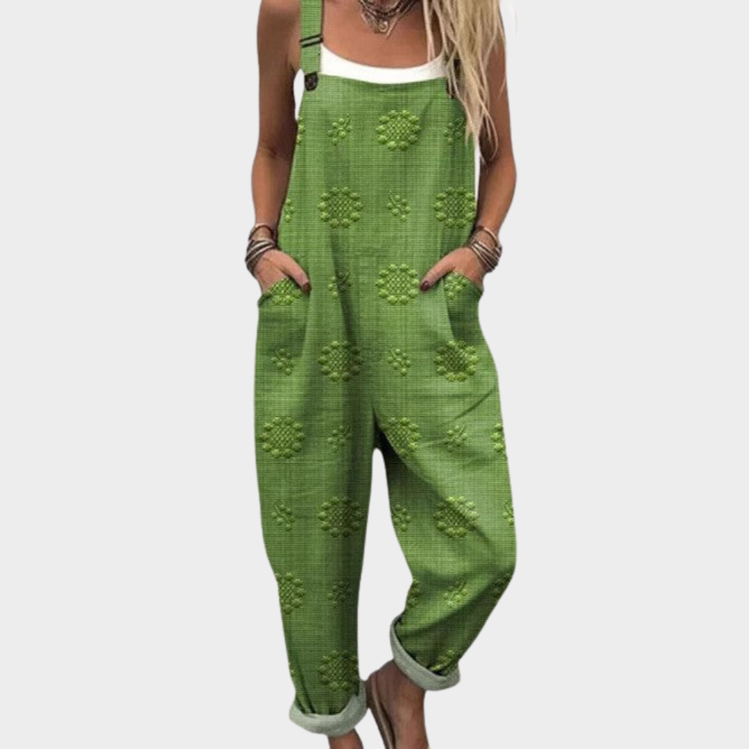 Women's Printed Relaxed Fit Dungarees