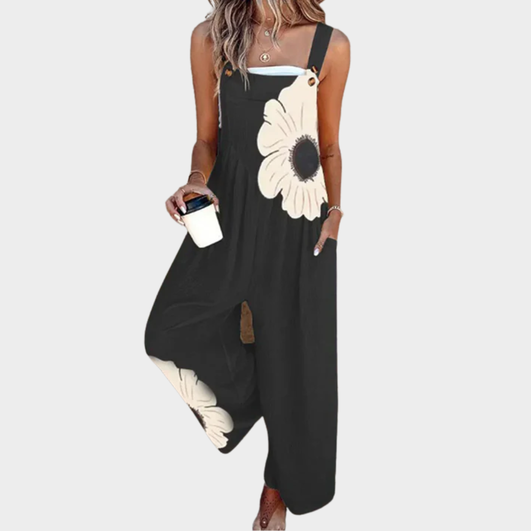 Women's Relaxed Fit Printed Dungarees