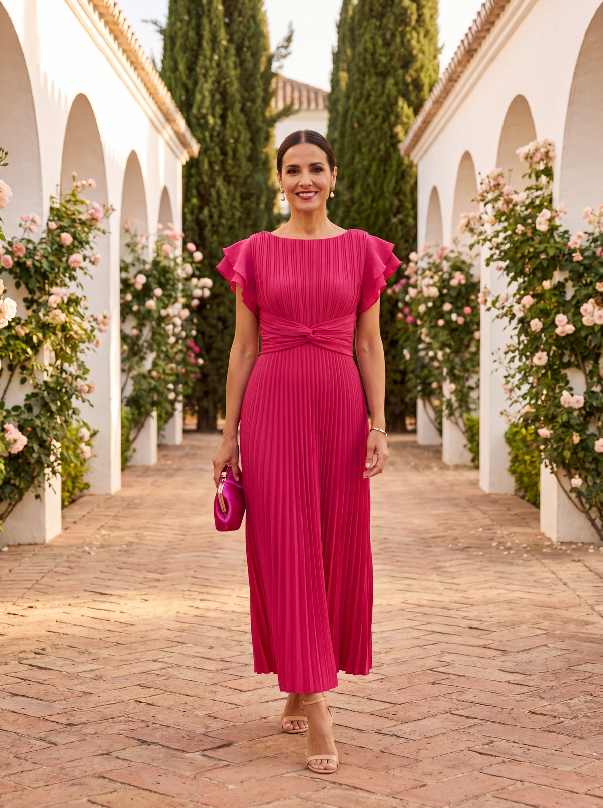 EMILY™ – Classic Pleated Maxi Dress