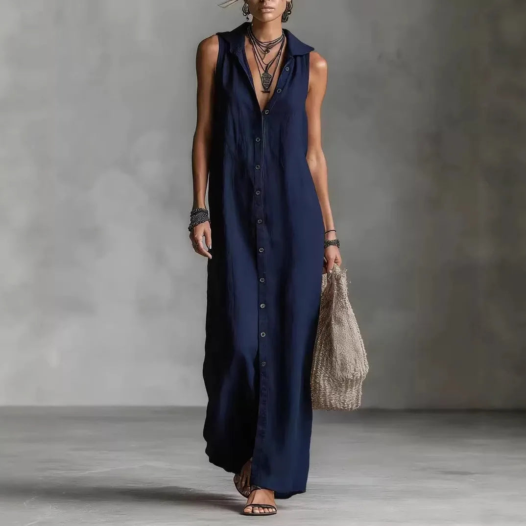 Penélope | Elegant Casual V-Neck Midi Dress