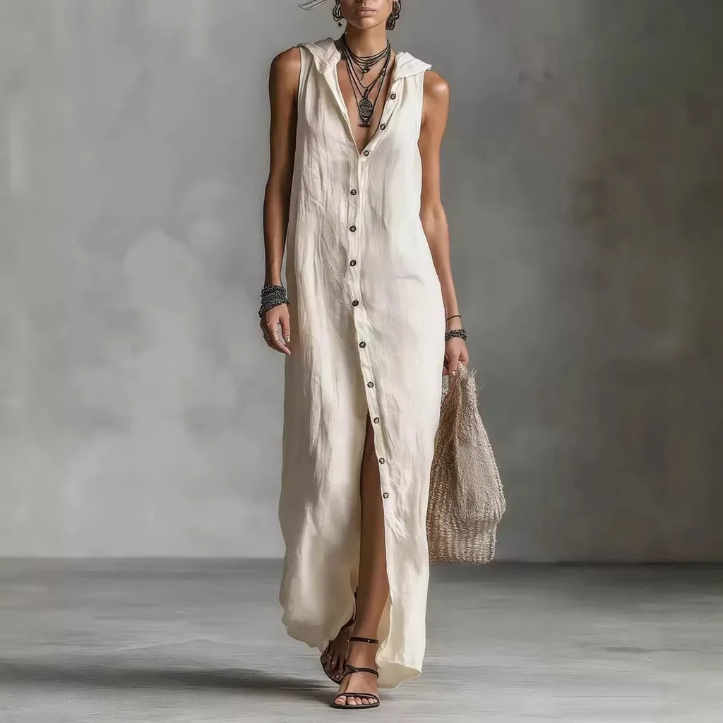 Penélope | Elegant Casual V-Neck Midi Dress