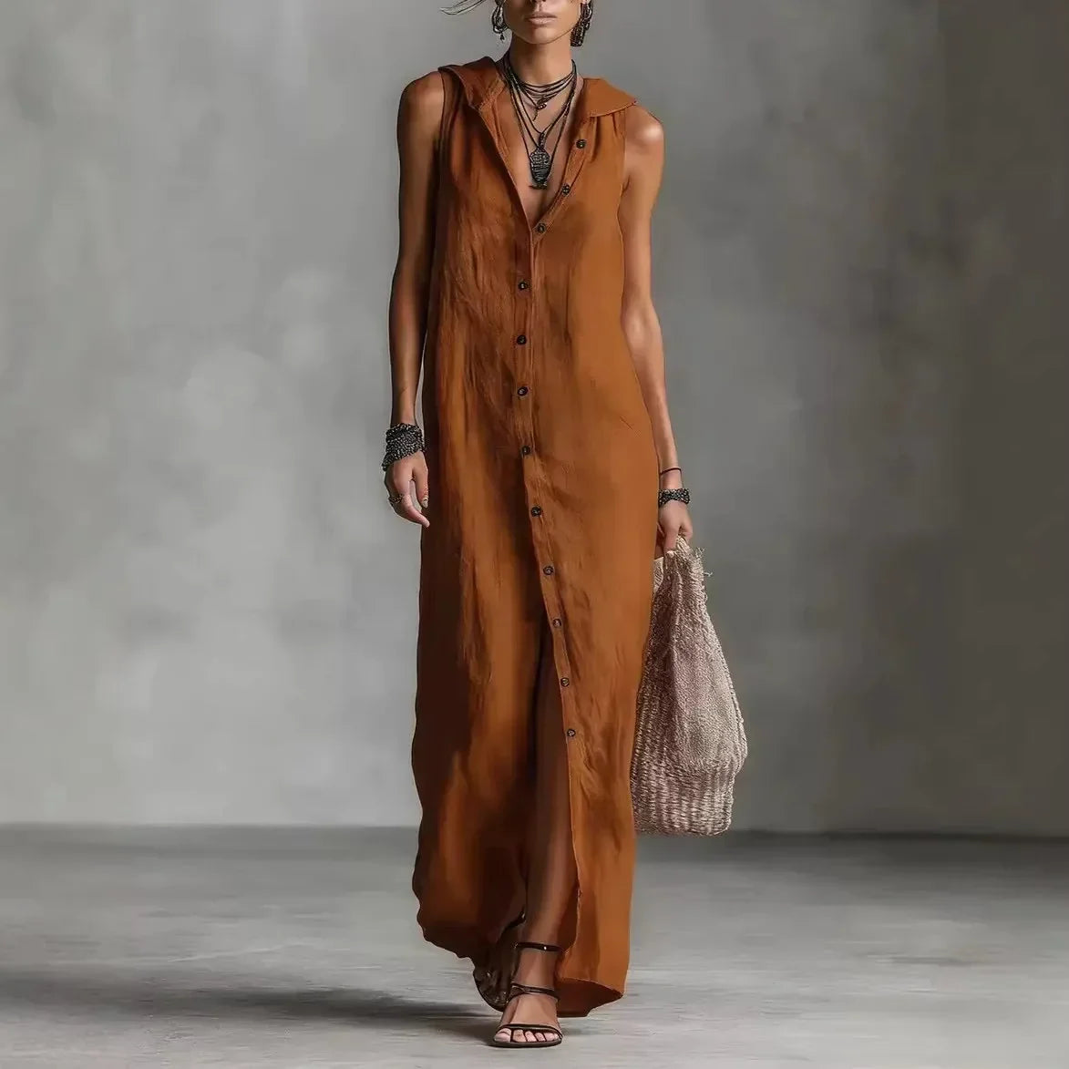 Penélope | Elegant Casual V-Neck Midi Dress