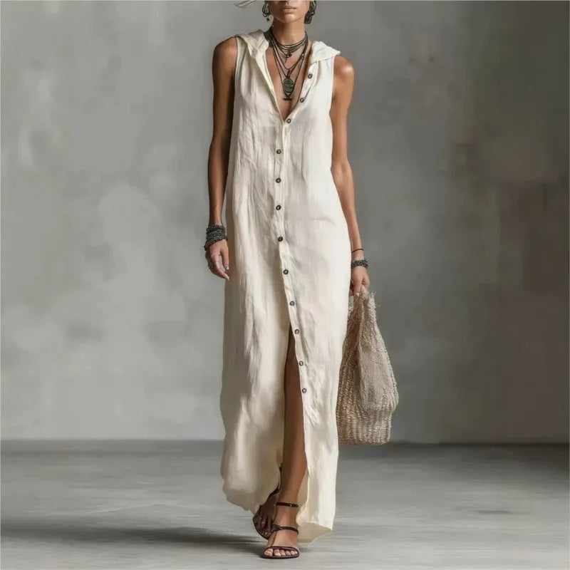 Penélope | Elegant Casual V-Neck Midi Dress