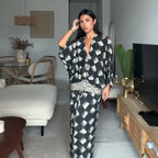 ELVENA™ | Monochrome Print Maxi Dress