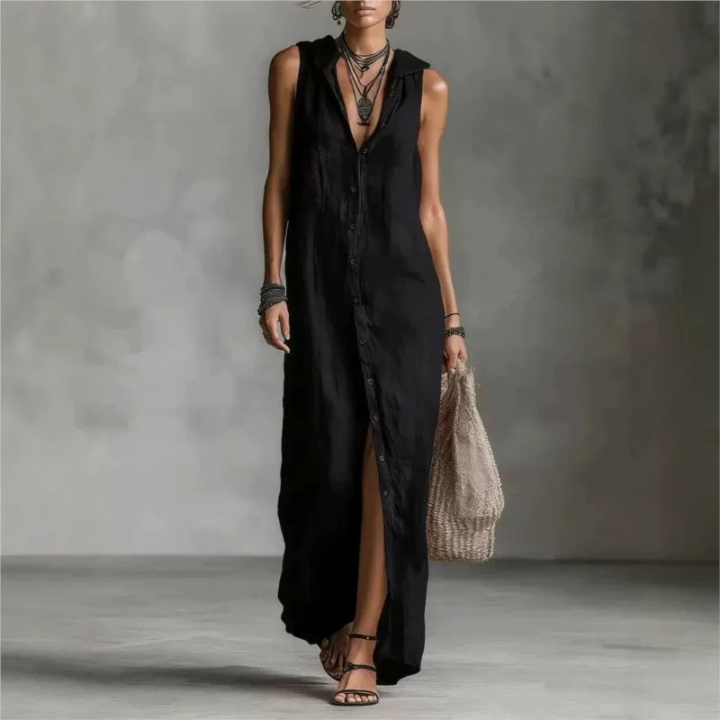 Penélope | Elegant Casual V-Neck Midi Dress