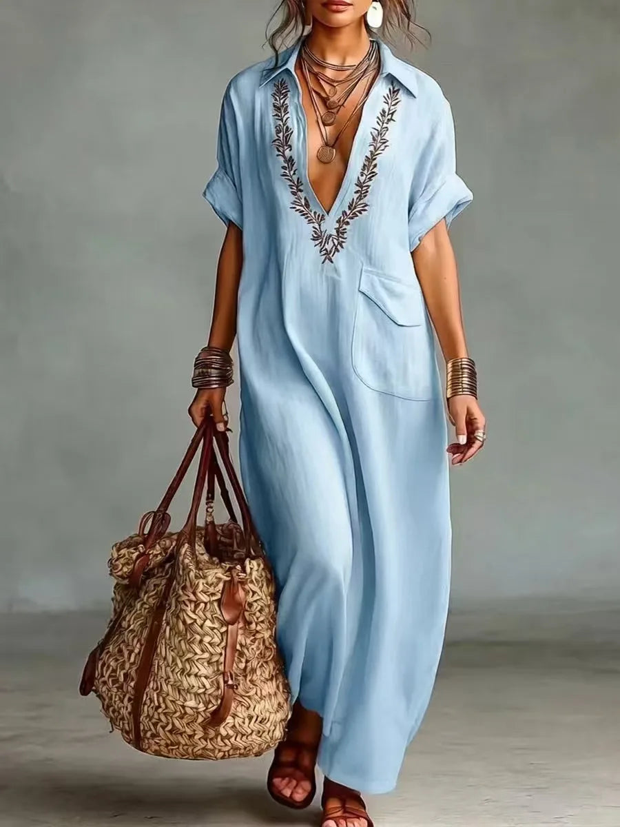 Marta | Bohemian Floral Print Maxi Dress