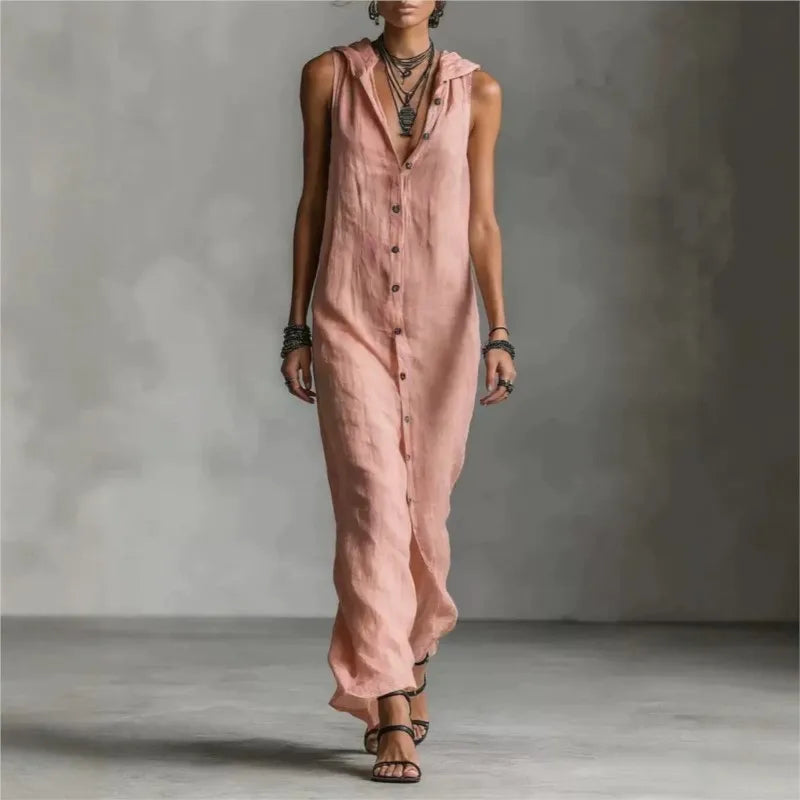 Penélope | Elegant Casual V-Neck Midi Dress