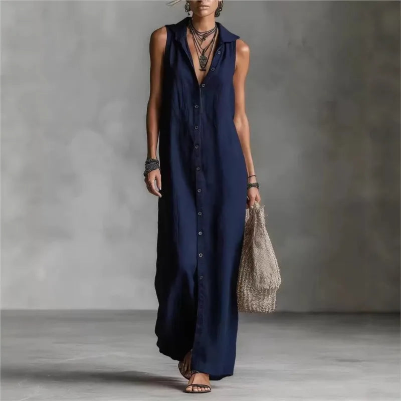 Penélope | Elegant Casual V-Neck Midi Dress