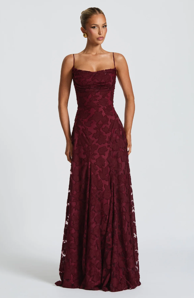 Delphine | Elegantes Spitzen Maxi Kleid