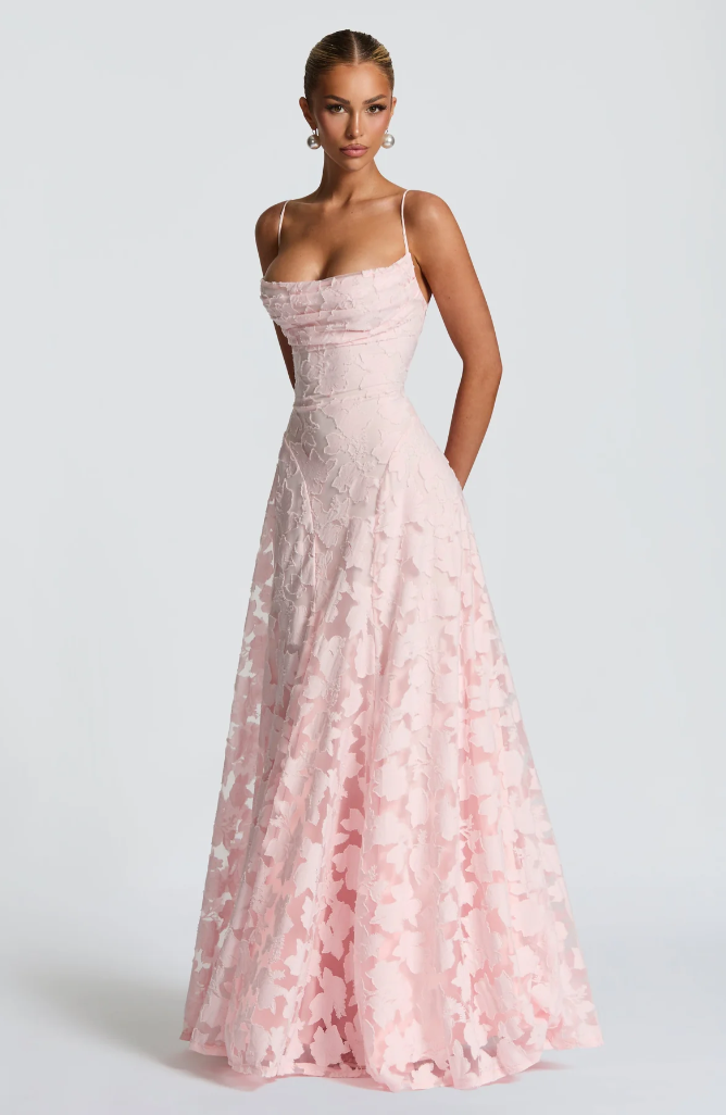 Delphine | Elegantes Spitzen Maxi Kleid