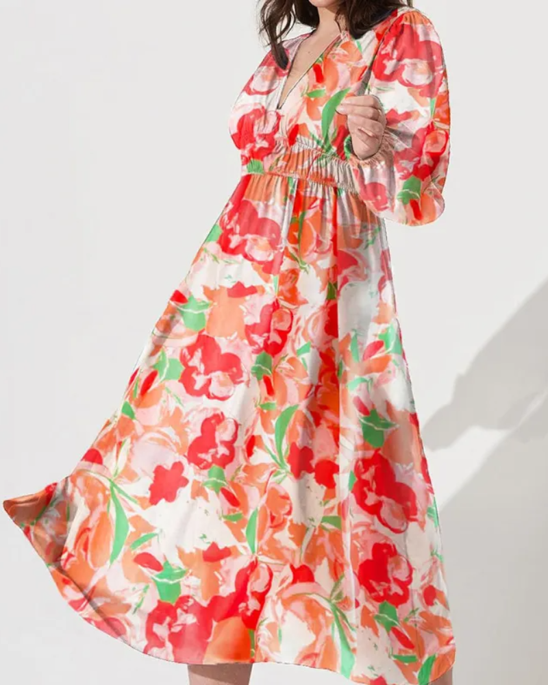 Corrine – Chic Floral Dress with Flowing Fit