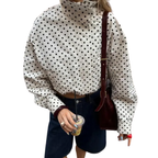 DARCY™ – Polka Dot Long Sleeve Jacket
