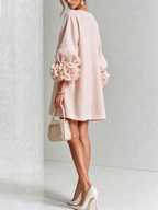 Florence Floral Button-Front Mini Dress Pink