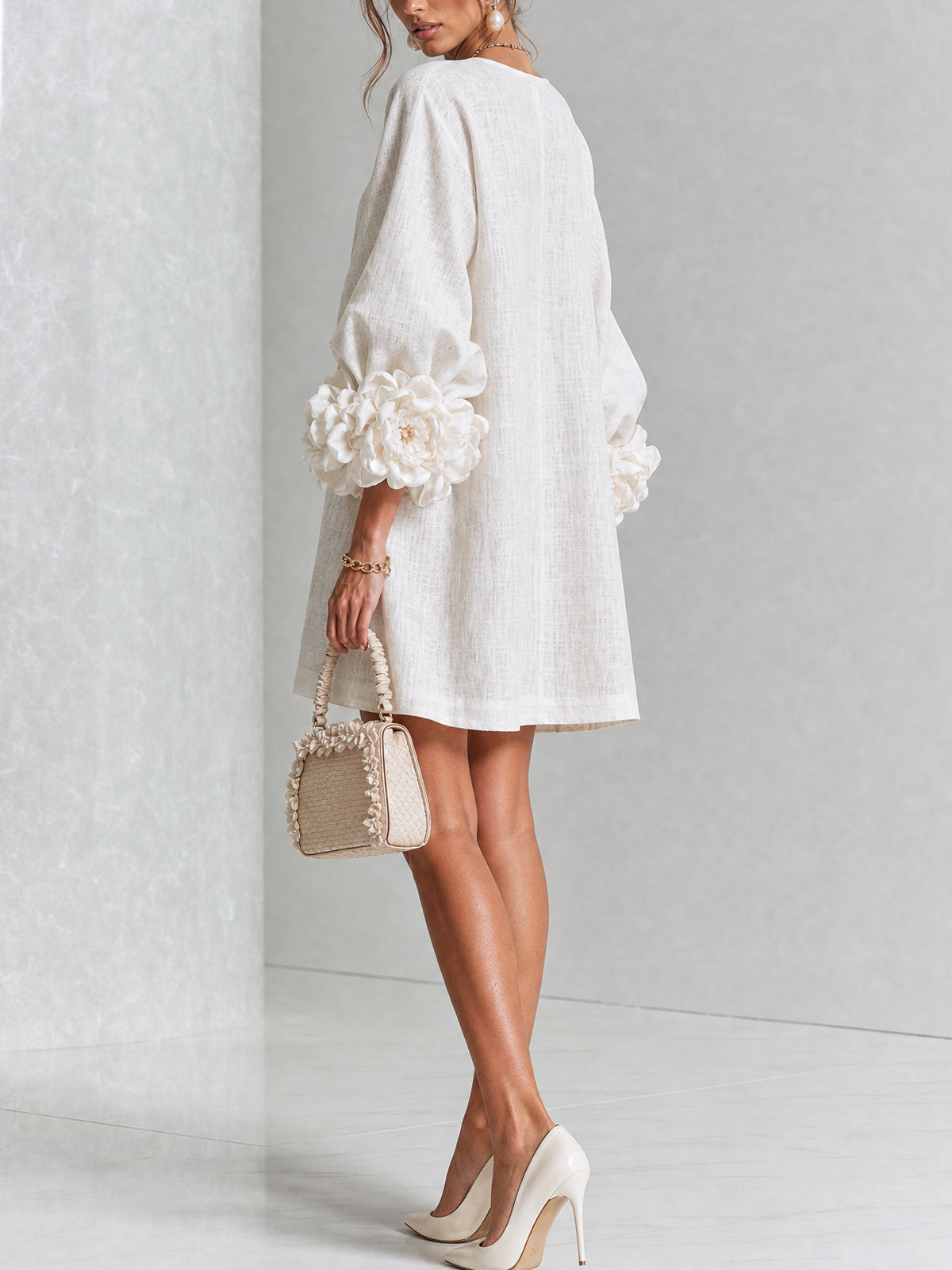 Florence Floral Button-Front Mini Dress