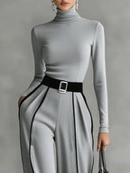Adèle High Neck Set Gray