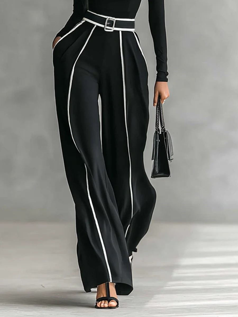Adèle High Neck Set Black