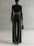 Adèle High Neck Set Black