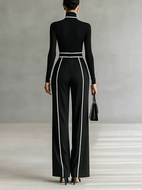 Adèle High Neck Set Black