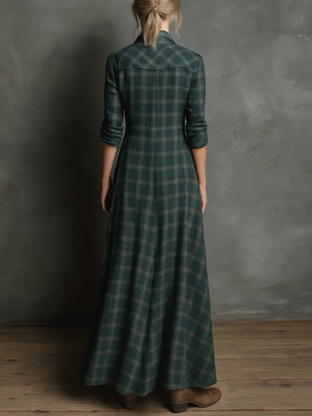 Margaux Long Shirt Dress Green