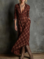 Margaux Long Shirt Dress Burgundy