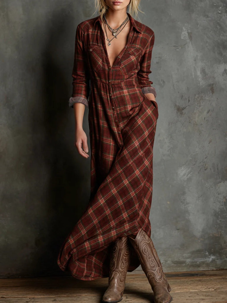 Margaux Long Shirt Dress Burgundy