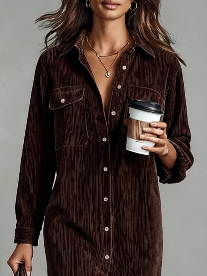 Béatrice Midi Dress Dark Brown